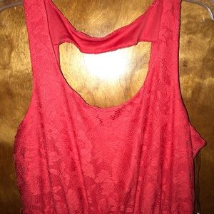 Pink Lace Maxi Dress